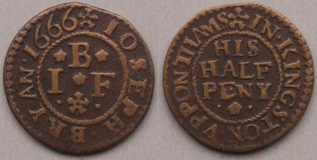 Kingston-upon-Thames, Joseph Bryan 1666 halfpenny
